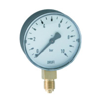 SYR Manometer für den HWS-Flansch 2000 Plus, Manometeranschluss G1/4, Einstellbereich: 0-10 bar 2000.00.906