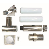 Vaillant Basis-Anschluss-Set d:110/160mm PP an der Fassade konzentrisch Edelstahl/PP 0020106375
