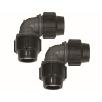 Vaillant Winkelkupplung 90 Grad, 2 Stück für PE-Rohr 40 x 3,7 mm für aroCOLLECT 0020112792