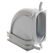 Vaillant Bogen flach 90 Grad horizontal, 52 x 132mm mit Dichtungen 0020180838