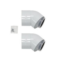 Vaillant Bogen 45 Grad Brennwert 80/125mm Luft-/Abgasführung, PP 303211