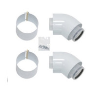 Vaillant Bogen 45 Grad Brennwert 60/100mm Luft-/Abgasführung, PP 303911