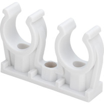 Viega Rohr-Clip 94826C2 doppelt in 10mm Kunststoff weiß 100209