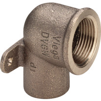 Viega Wandscheibe Rotguss 94472G mit zwei Ösen in 18mm x Rp1/2 102210