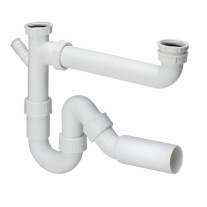 Viega Ablaufverbindung 79485.20 in G1 1/2 x 40mm x 90-310mm weiß 109585