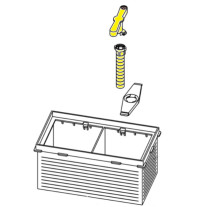 Viega Höhenausgleichsstück 4990 in 285x155mm Kunststoff grau 133399
