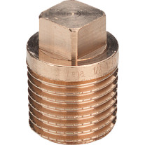Viega Stopfen Rotguss 3291 mit Vierkant ohne Rand R2 268213