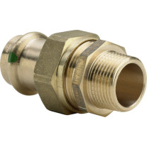Viega Sanpress Verschraubung mit SC-Contur 2265 flachdichtend in 18mmxR1/2Siliziumbronze 283360
