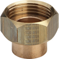 Viega Verschraubung Rotguss 94359 flachdichtend in 15mm x G3/4 288402