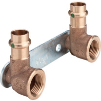 Viega Sanpress Montageeinheit mit SC-Contur 2222.2 in 15mmxRp1/2x100mmSiliziumbronze 308674