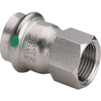 Viega Sanpress Inox Übergangsstück mit SC-Contur 2312 in 22mm x Rp3/4, Edelstahl 436629