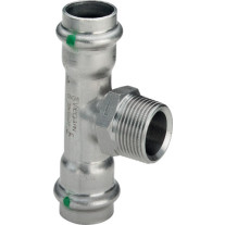 Viega Sanpress Inox T-Stück mit SC-Contur 2317.1 in 54mm x R3/4 x 54mm Edelstahl 446024