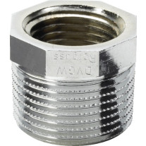 Viega Reduzierstück Rotguss 3241 mit Mehrkant in R1/2 x Rp3/8 verchromt 447991