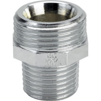 Viega Gewindestutzen Rotguss 3246 in G1/2 x R3/8 verchromt 448219