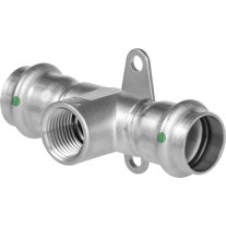Viega Wandscheiben-T-Stück SC Sanpress Inox 2317.3 in 15mmxRp1/2x15mm Edelstahl 744083