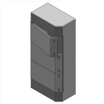 Viessmann Wandgehäuse zum Einbau der Vitocom 300 Module, 3-reihig 7143435