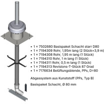 Viessmann Paket Abgassystem Schacht, rla D=80 mm aus PPs ZK00338