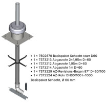 Viessmann Paket Abgassystem D60 Schachtinstallation ZK01000