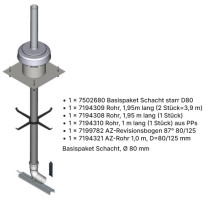 Viessmann Paket Abgassystem D80 Schachtinstallation ZK01001