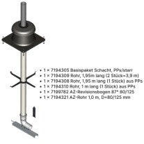 Viessmann Paket Abgassystem starr/PPs D=80/125 mm aus PPs ZK01757