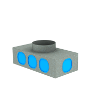 Kermi x-well Verteiler/Sammler 8-fach, NW 125, für Luftkanal 72/92 Y2202000002K