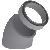 Kermi x-well EPS-Bogen inkl. Muffe NW160/15, 45Grad Y2301160008K