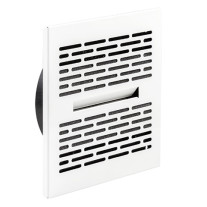 Kermi x-well Weitwurfauslass SA200 quadratisch aus Metall, weiß, NW 125 Y2403125010K