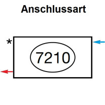 Zehnder Anschlussart 7210, wechselseitig rechts für Charleston, Anschluss 2-Rohr mit externem Ventil 7210