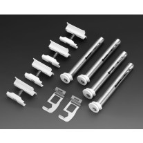 Zehnder Set BKE 4x BKE 160mm +BH mit Sicherungsfeder BFS1 weiß RAL 9016, für Charleston-Radiatoren 774461