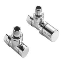 Zehnder Ventilkörper Set B Eckform chrom mit M30x1,5 Gewindeanschluss für Thermostatkopf 838898