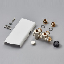 Zehnder Zehnder Anschluss-Armatur Blende lang weiß RAL 9016, für Yucca+W 976031