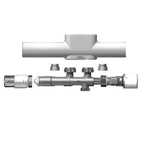 Kermi x-link plus Anschlussgarnitur für FBH RAL 9016 SG Kermi für Zweirohrsytem ZV01680001