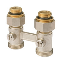 Vieru Hahnblock 1/2'' Durchgang für Ventilheizkörper ZVUHD15