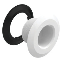 Geberit Flansch mit Schleifring zu Badewannen-Ablauf mit Druckbet. PushControl weiß-alpin 241.713.11.1