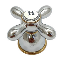 Hansgrohe Warmwasserkreuzgriff Axor Carlton für 2-Griffarmaturen chrom/gold optik 17292090