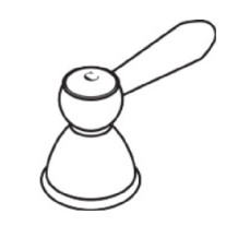 Hansgrohe Hebelgriff Axor Carlton chrom/Porzellan Kaltwasserseite 17296120