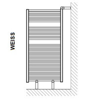 HSK Montageset für Raumteiler für Designheizkörper Line, 04 weiß 890720-04