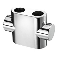 Oventrop Design Abdeckung für ''Multiblock T'', Durchgangsform, verchromt 1184097