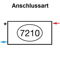 Zehnder Anschlussart 7210, wechselseitig rechts für Charleston, Anschluss 2-Rohr mit externem Ventil 7210