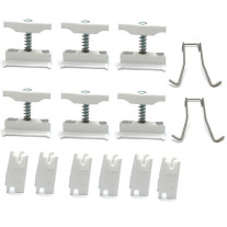 Zehnder Befestigungs-Set CVD, 6x CVD 0+BH weiß weiß RAL 9016, für Charleston-Radiatoren 774601