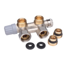 Danfoss Anschlussarmatur VHS-E für Einrohrheizungen, R 1/2, Eck 013G4691
