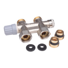Danfoss Anschlussarmatur VHS-E für Einrohrheizungen, R 1/2, Durchgang 013G4692