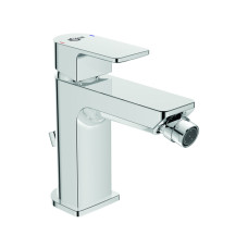 Ideal Standard Bidetarmatur Edge, mit Ablaufgarnitur Ausladung 115mm, chrom A7118AA