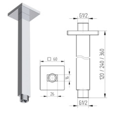 Avenarius Brausearm für Deckenmontage 120 mm 9006962010