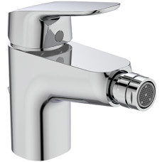 Ideal Standard Bidetarmatur Ceraflex, Ausladung 114mm mit Ablaufgarnitur aus Kunststoff, chrom B1718AA