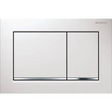 Geberit Omega30 Betätigungsplatte, für 2-Mengen-Spülauslösung weiß / hochglanz verchromt 115.080.KJ.1