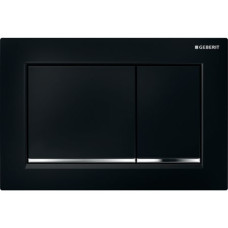 Geberit Omega30 Betätigungsplatte, für 2-Mengen-Spülauslösung schwarz / hochglanz verchromt 115.080.KM.1