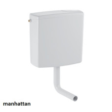 Geberit AP140 AP-Spülkasten Spül-Stopp-Spülkasten tiefhängend, Wasseranschluss links/mitte/rechts, manhattan 140.000.CG.1