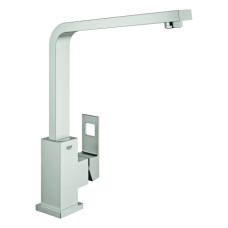 Grohe Eurocube Einhebel-Spültischbatterie supersteel schwenkbarer Gussauslauf, Ausladung 202mm 31255DC0