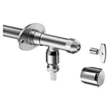 Schell Außenwandarmatur POLAR II Set, RV, RB frostsicher, Installationsbausatz, mattchrom 039980399